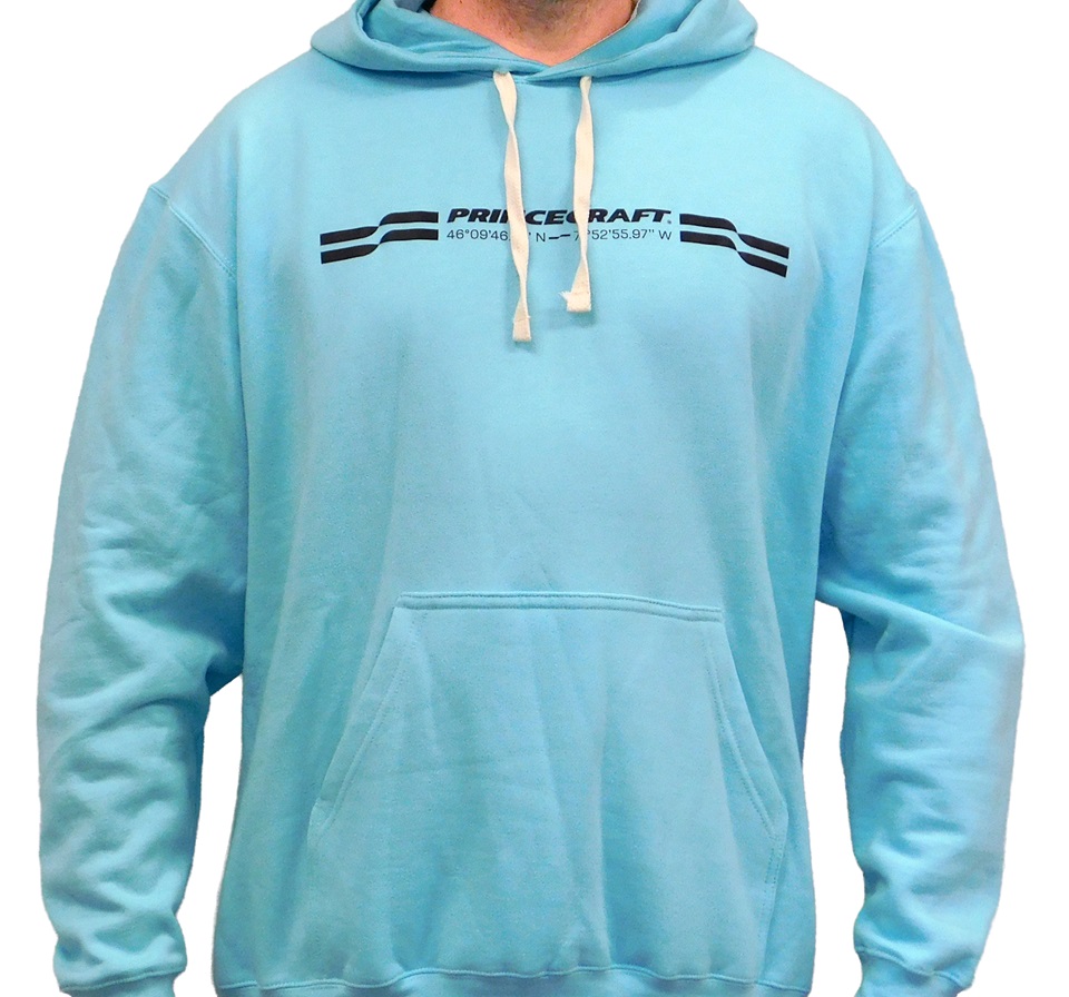  Chandail a capuchon Princecraft coordonnees GPS  - Unisexe - Bleu