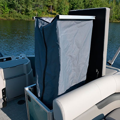 Optional pop-up privacy enclosure