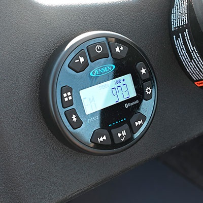 Optional Jensen radio system (included with techno package)