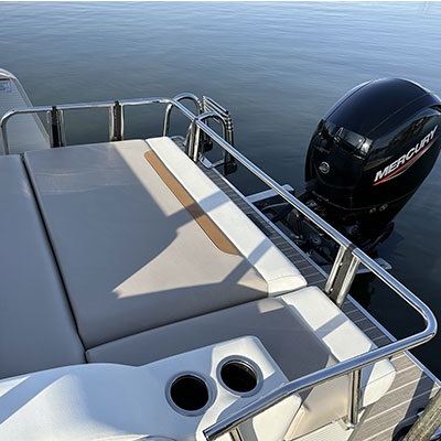 Optional safety railing added to rear section