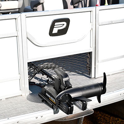 Optional trolling motor installation package