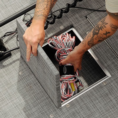 Anchor storage into bow platform