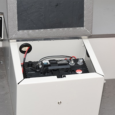 Glove box in console