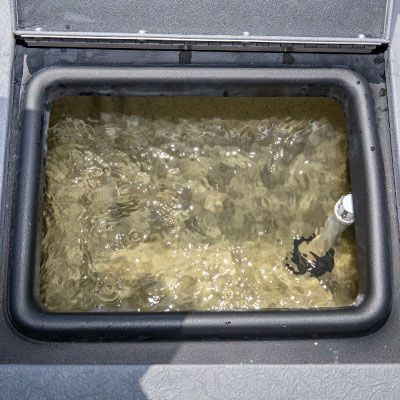 Bow electric-filled aerated livewell (77 L/20 U.S.gal.)