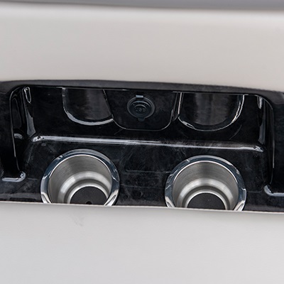 Cup holders and USB plugs