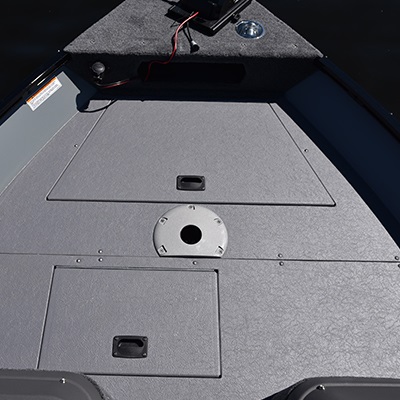 Bow raised fishing platform