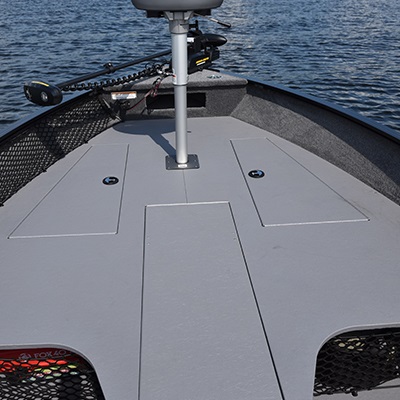 Bow raised fishing platform