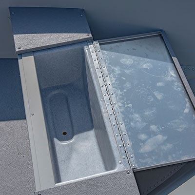 Storage under bow seat