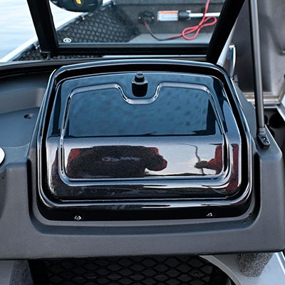 Passenger console with glove box