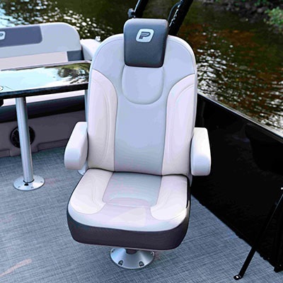 Passenger captain seat on slide and swivel