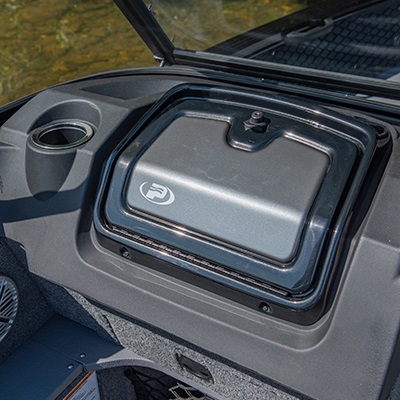 Passenger console with glove box