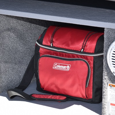 Storage under bow casting platform