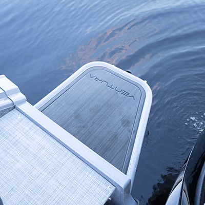 Optional driver side swim platform