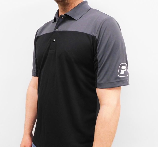 Princecraft® Colorblock Performance Piqué Polo (Black/Carbon)