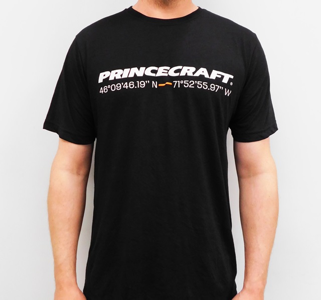 Princecraft® T-shirt with GPS coordinates print - Black