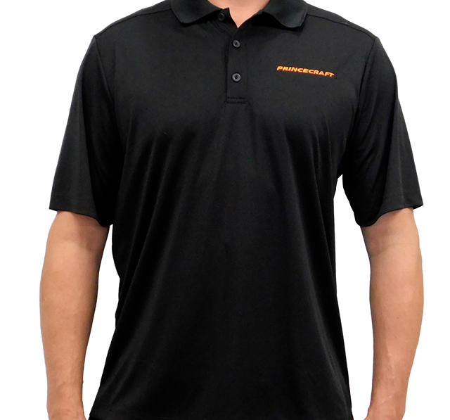 Short Sleeve Polo Shirt – Princecraft® Embroidery – Men – Black