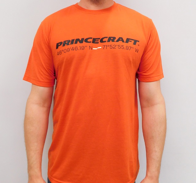 T-shirt Princecraft® à imprimé coordonnées GPS - Orange