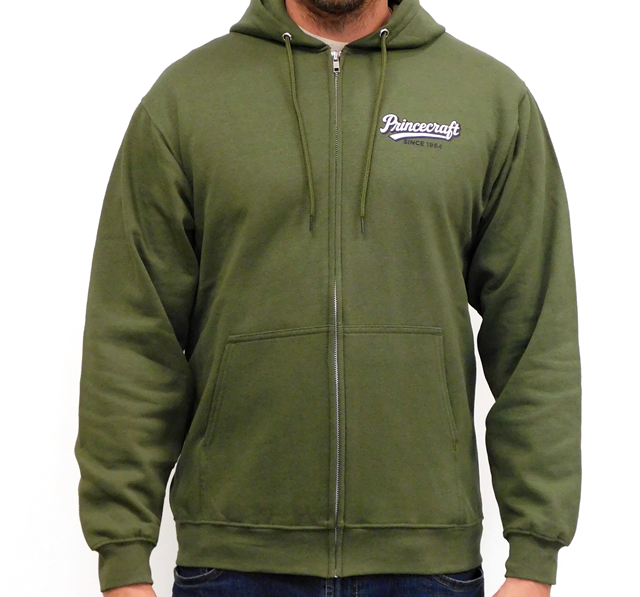 Veste zippée avec logo Princecraft® Vintage - Vert militaire