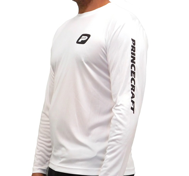 Chandail Performance logo Princecraft® manche longue - Homme - Blanc