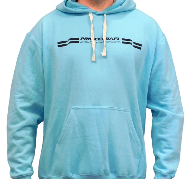  Chandail à capuchon Princecraft® coordonnées GPS  - Unisexe - Aqua